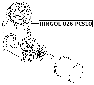 RINGOL-026-PCS10 - OIL COOLER SEAL RING PCS 10