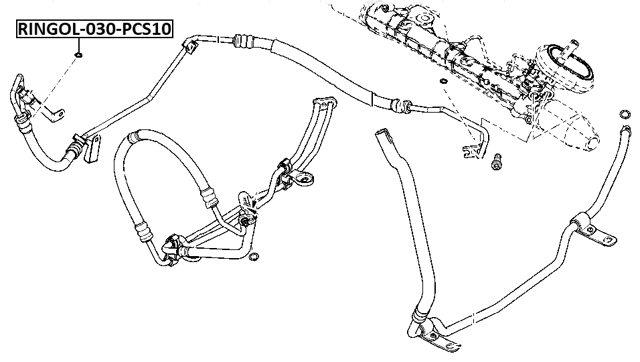 RINGOL-030-PCS10 - HYDRAULIC POWER STEERING HOSE O-RING SET PCS 10