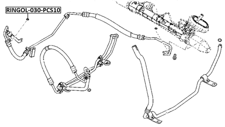 RINGOL-030-PCS10 - HYDRAULIC POWER STEERING HOSE O-RING SET PCS 10