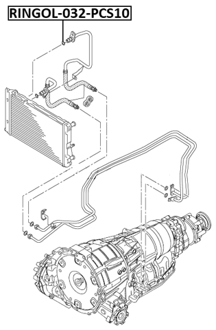 RINGOL-032-PCS10 - OIL COOLER SEAL RING PCS 10