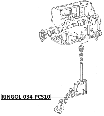 RINGOL-034-PCS10 - O-RING, OIL STRAINER PCS 10
