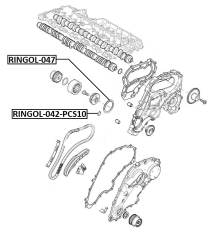 RINGOL-042-PCS10 - OIL SYSTEM GASKET PCS 10