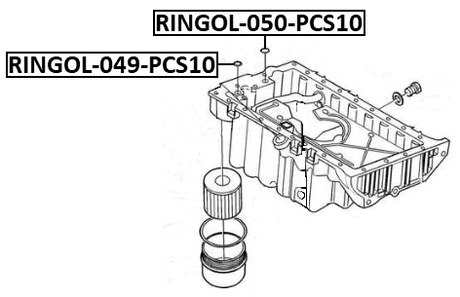 RINGOL-049-PCS10 - ENGINE OIL SUMP GASKET PCS 10