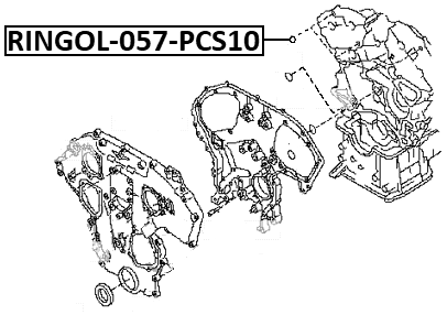 RINGOL-057-PCS10 - TIMING COVER SEAL PCS 10