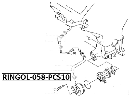 RINGOL-058-PCS10 - OIL COOLER SEAL RING PCS 10
