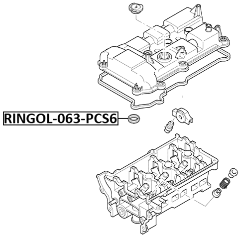 RINGOL-063-PCS6 - SEAL RING, SPARK PLUG TUBE PCS 6