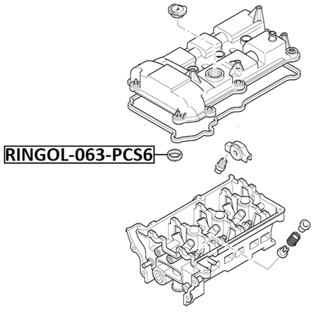RINGOL-063-PCS6 - SEAL RING, SPARK PLUG TUBE PCS 6