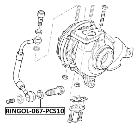 RINGOL-067-PCS10 - O-RING, TURBOCHARGER OIL FEED PIPE PCS 10