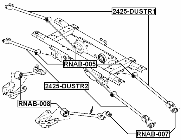 RNAB-008 - REAR TRAILING ROD BUSHING