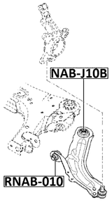 RNAB-010 - FRONT BUSHING, FRONT CONTROL ARM