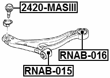 RNAB-016 - REAR BUSHING, FRONT CONTROL ARM
