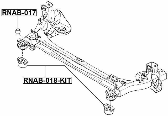 RNAB-017 - REAR CROSSMEMBER BUSHING RIGHT
