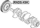 RNDS-K9K - CRANKSHAFT PULLEY K9K/K4M