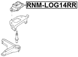 RNM-LOG14RR - TRANSMISSION MOUNT