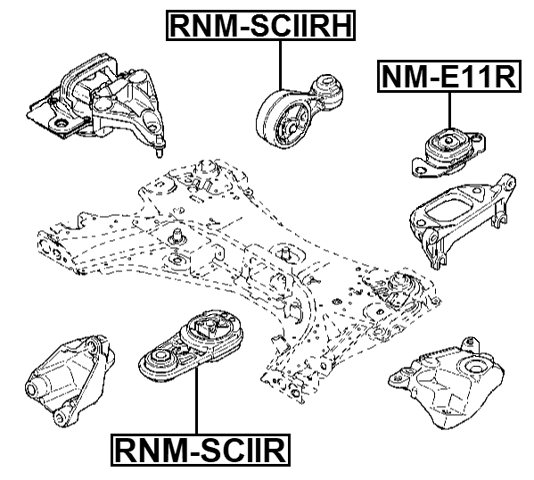 RNM-SCIIR - REAR ENGINE MOUNT
