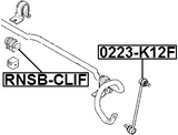 RNSB-CLIF - FRONT STABILIZER BAR BUSH D20.5