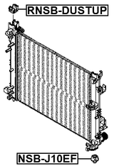 RNSB-DUSTUP - MOUNT RUBBER RADIATOR