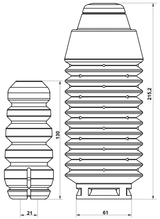 RNSHB-KANGIIF-KIT - BOOT WITH JOUNCE BUMPER FRONT SHOCK ABSORBER KIT