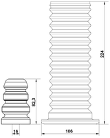 RNSHB-KAPTF-KIT - BOOT WITH JOUNCE BUMPER FRONT SHOCK ABSORBER KIT