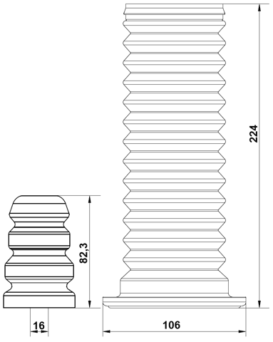 RNSHB-KAPTF-KIT - BOOT WITH JOUNCE BUMPER FRONT SHOCK ABSORBER KIT