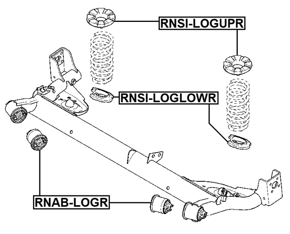 RNSI-LOGLOWR - REAR SPRING LOWER SEAT