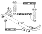 RNSI-LOGLOWR - REAR SPRING LOWER SEAT