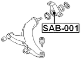 SAB-001 - REAR BUSHING, FRONT CONTROL ARM (HYDRO)
