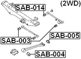 SAB-004 - BUSHING, REAR TRAILING ARM