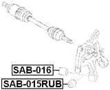 SAB-015RUB - REAR KNUCKLE BUSHING