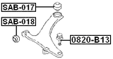 SAB-017 - REAR BUSHING, FRONT CONTROL ARM