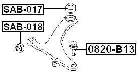 SAB-017 - REAR BUSHING, FRONT CONTROL ARM