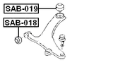 SAB-019 - REAR BUSHING, FRONT CONTROL ARM