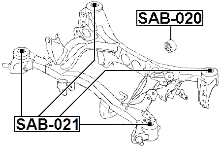 SAB-020 - REAR CROSSMEMBER BUSHING