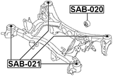 SAB-021 - REAR CROSSMEMBER BUSHING