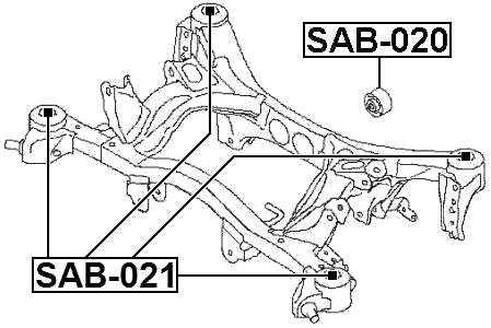 SAB-021 - REAR CROSSMEMBER BUSHING