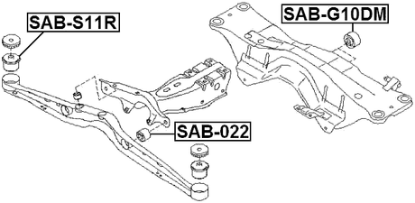 SAB-022 - REAR CROSSMEMBER BUSHING