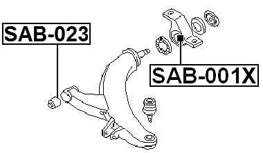 SAB-023 - FRONT BUSHING, FRONT CONTROL ARM