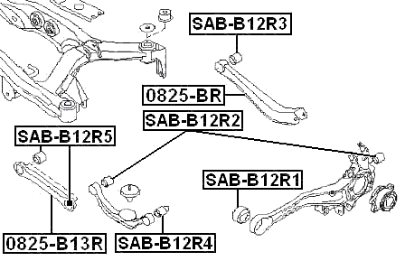 SAB-B12R1 - REAR KNUCKLE BUSHING
