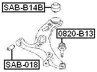 SAB-B14B - REAR BUSHING, FRONT CONTROL ARM