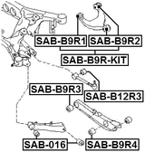 SAB-B9R-KIT - BUSHING KIT, REAR UPPER CONTROL ARM