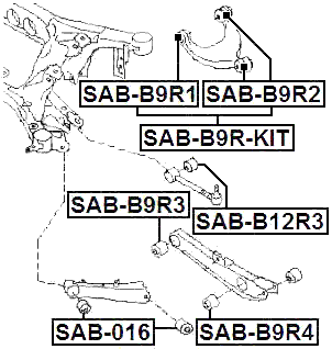 SAB-B9R1 - BUSHING, REAR UPPER CONTROL ARM