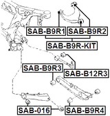 SAB-B9R3 - REAR TRANSVERSE ROD BUSHING