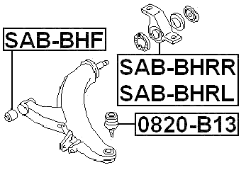 SAB-BHF - FRONT BUSHING, FRONT CONTROL ARM