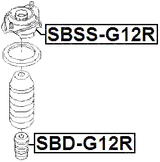 SBD-G12R - REAR SHOCK ABSORBER JOUNCE BUMPER