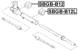 SBGB-B12L - GROMMET STEERING RACK HOUSING
