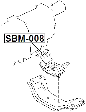 SBM-008 - REAR ENGINE MOUNT MT 4WD