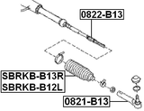 SBRKB-B12L - STEERING GEAR BOOT