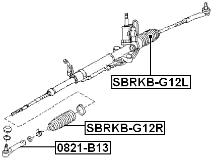 SBRKB-G12L - STEERING GEAR BOOT