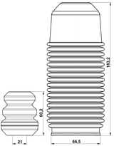 SBSHB-B14F-KIT - BOOT WITH JOUNCE BUMPER FRONT SHOCK ABSORBER KIT