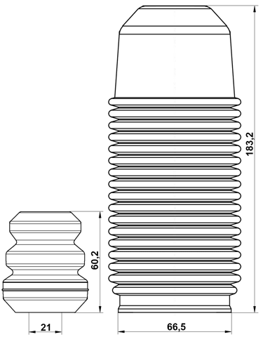 SBSHB-B14F-KIT - BOOT WITH JOUNCE BUMPER FRONT SHOCK ABSORBER KIT
